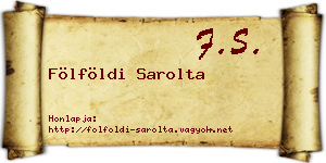 Fölföldi Sarolta névjegykártya